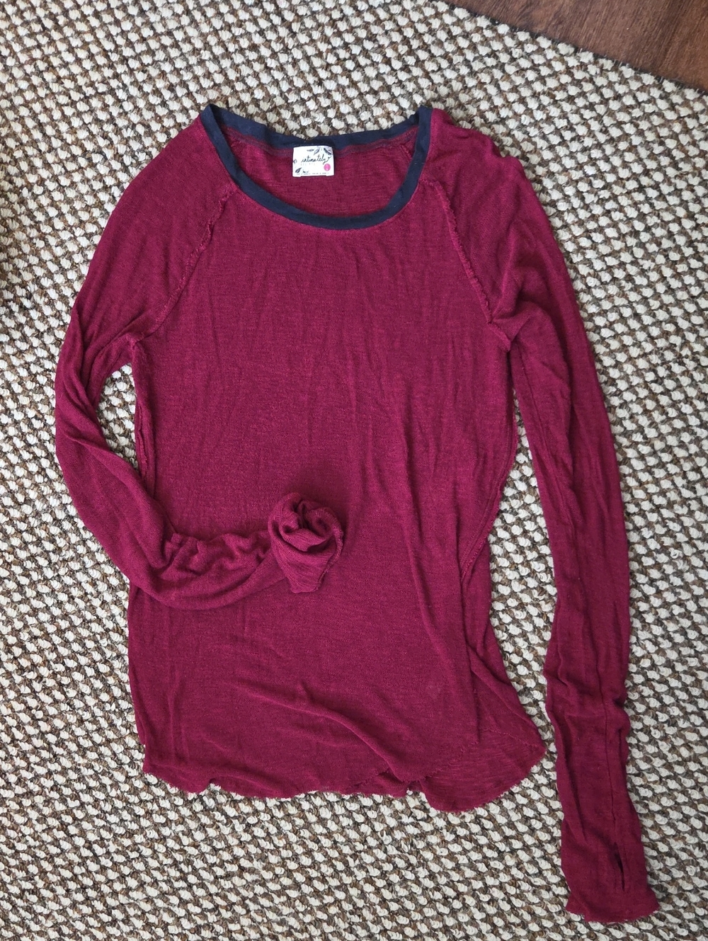 Intimately Free People Plum Long-Sleeve Scoop Neck Top - Picture 1 of 2